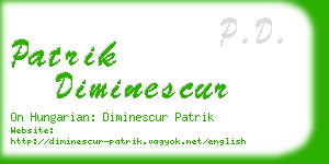 patrik diminescur business card